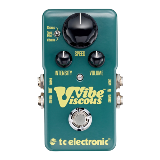 TC Electronic VISCOUS VIBE Guia De Inicio Rapido