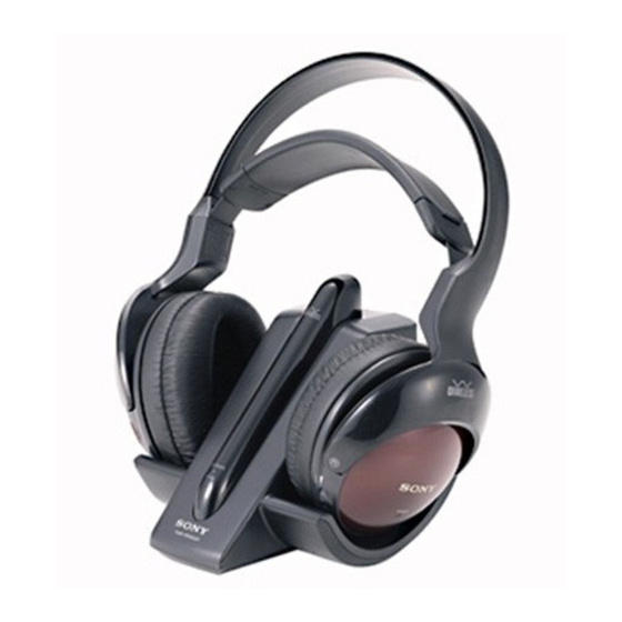 Sony MDR-RF820RK Manual De Instrucciones