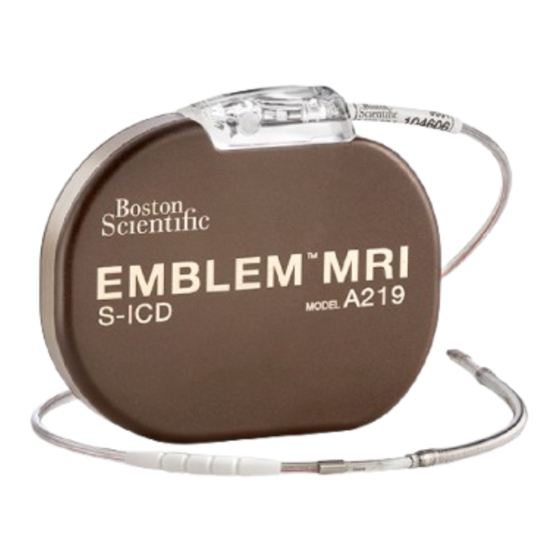 Boston Scientific EMBLEM S-ICD Manual Del Usario