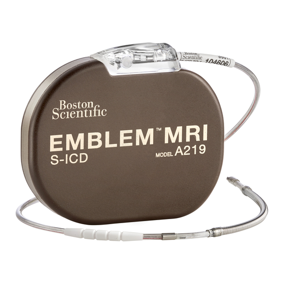 Boston Scientific EMBLEM S-ICD Manual Del Usuario