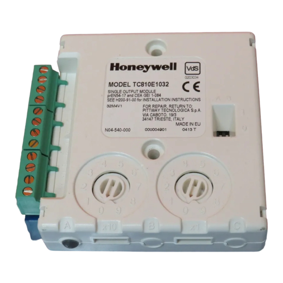 Honeywell TC810E1032 Installation Instructions