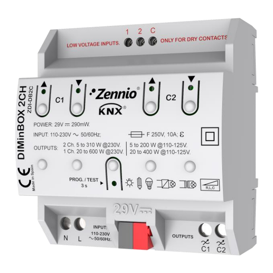 Zennio DIMinBOX 2Ch Manual De Usuario