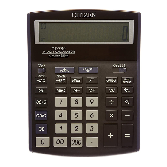 Citizen CT-780 Manuales