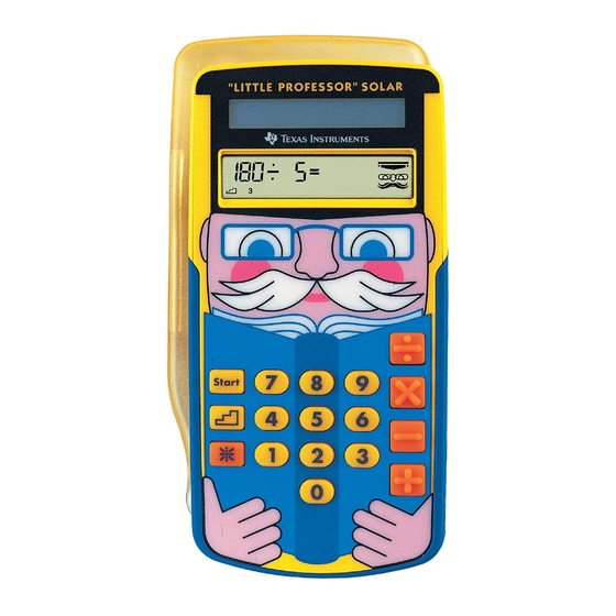 Texas Instruments Little Professor Solar Manual De Instrucciones