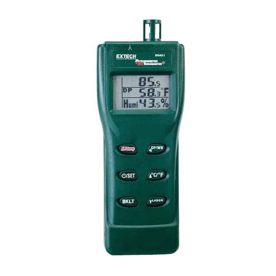 Extech Instruments RH401 Manual Del Usuario