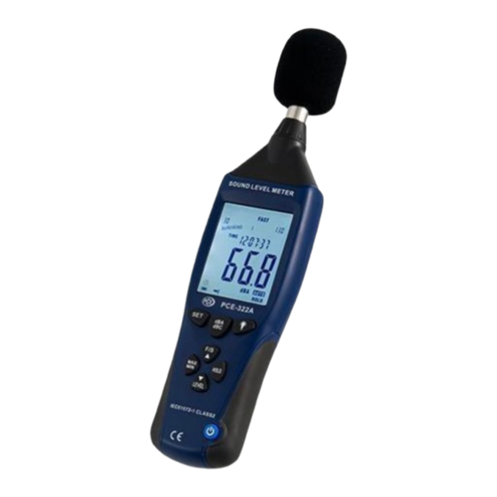PCE Instruments PCE-322A Manual De Instrucciones