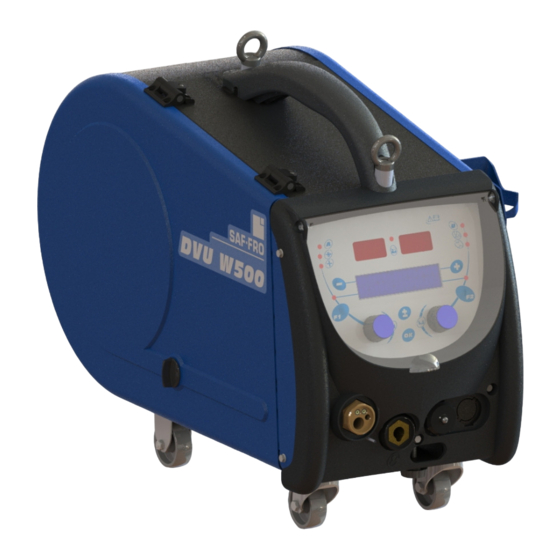 Saf-Fro DVU W500 Instrucciones De Funcionamiento Y Mantenimiento