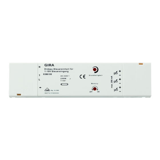 Gira 0360 00 Manual De Instrucciones