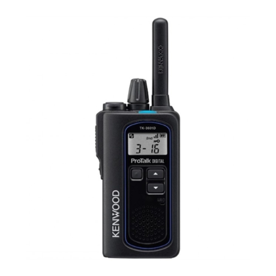 Kenwood ProTalk DIGITAL TK-3601D Guia Del Usuario