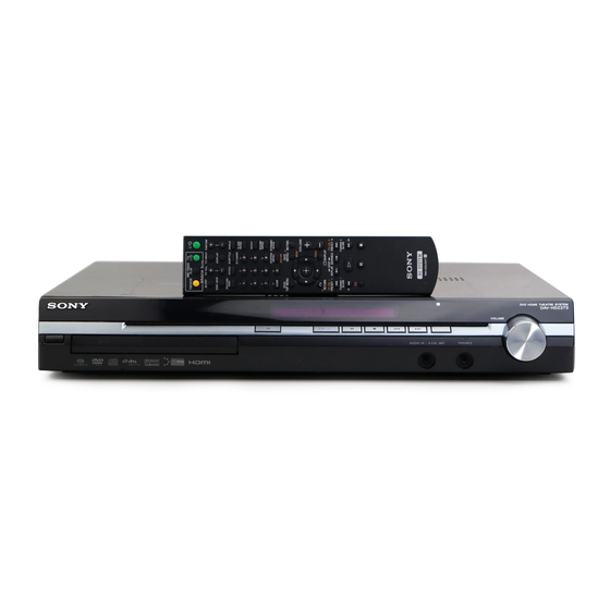 Sony DAV-HDZ273 Guía De Inicio Rápida