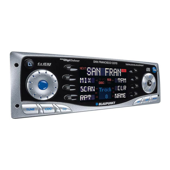 Blaupunkt San Francisco CD70 Instrucciones De Instalación