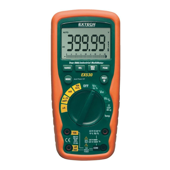 Extech Instruments EX530 Manual Del Usuario