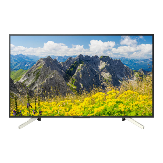 Sony BRAVIA KD-65XF75 Serie Guía De Referencia