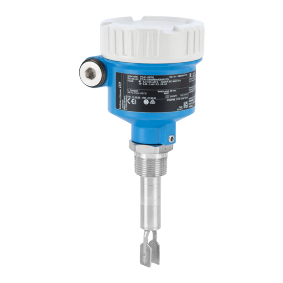 Endress+Hauser Liquiphant FTL41 Información Técnica