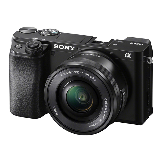 Sony Alpha 6100 Guía De Inicio