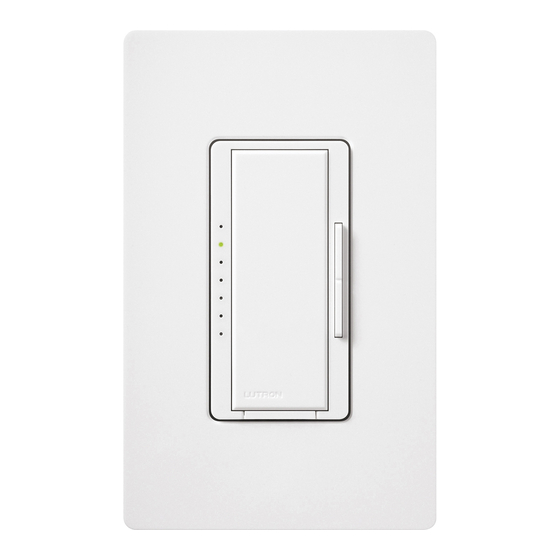 Lutron Maestro CL PRO Guia De Inicio Rapido