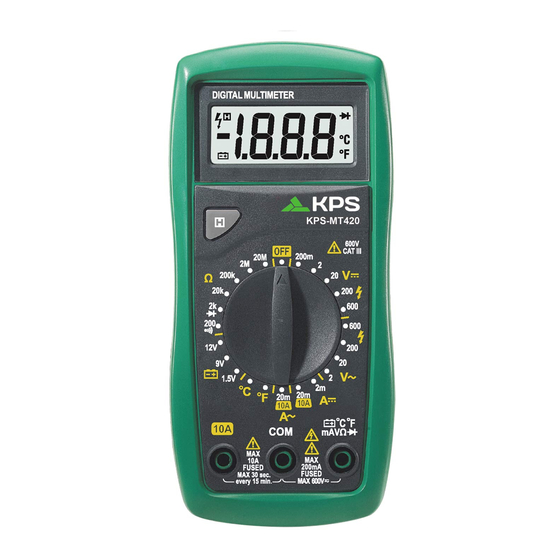 KPS MT420 Manual De Instrucciones