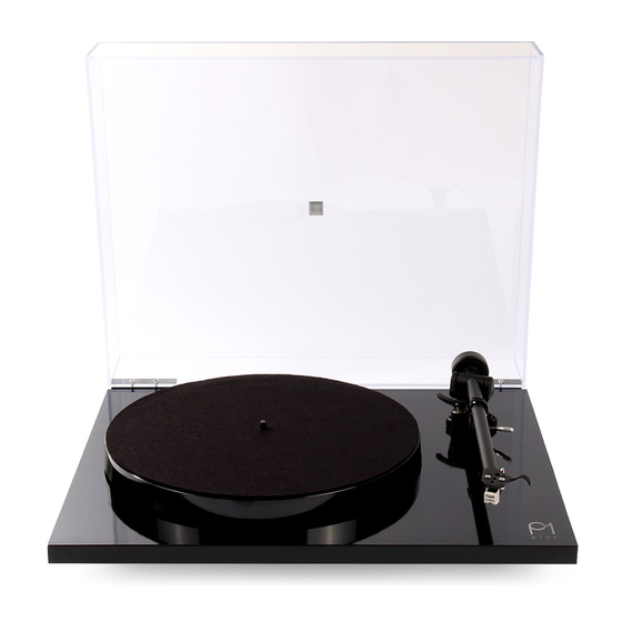 Rega Planar 1 Plus Manual Del Usuario