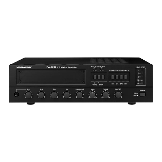 Monacor PA-1200 Manual De Instrucciones