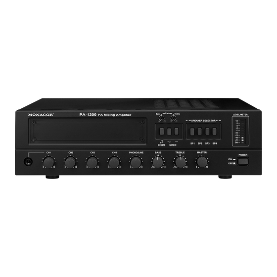 Monacor PA-1200 Manual De Instrucciones