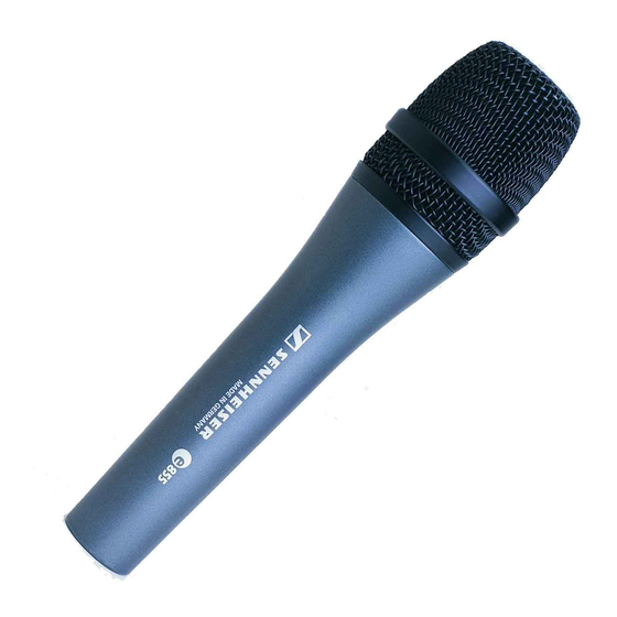 Sennheiser e855 Instrucciones Para El Uso