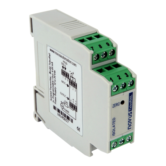 Novus TxIsoRail Manual De Operación