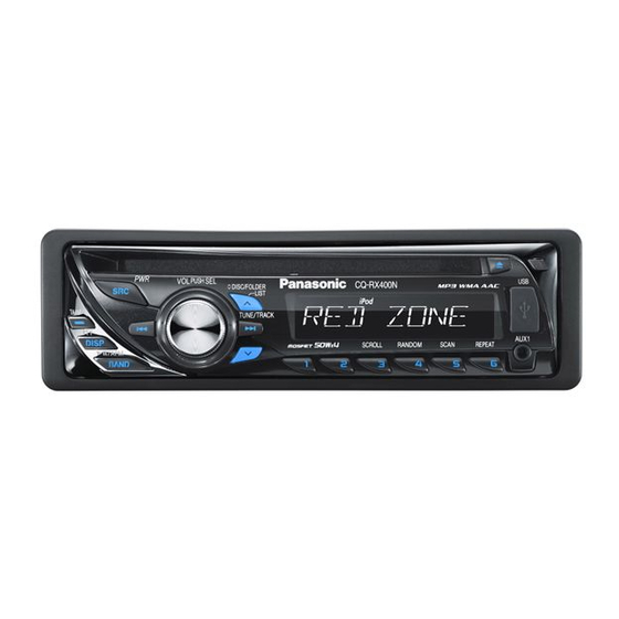 Panasonic CQ-RX400N Manual De Instrucciones