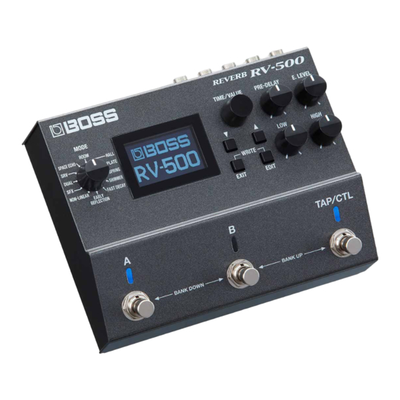 Boss REVERB RV-500 Manual Del Usuario