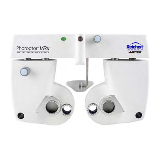 Ametek Reichert Phoroptor VRx Guía Para El Usuario
