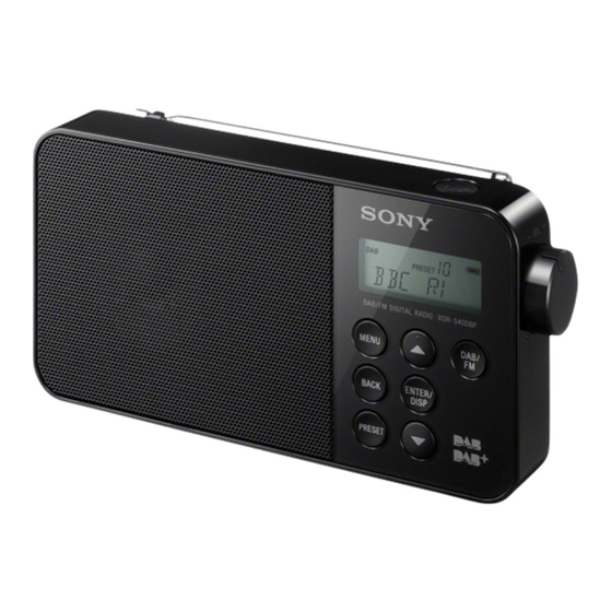 Sony XDR-S40DBP Manual De Instrucciones
