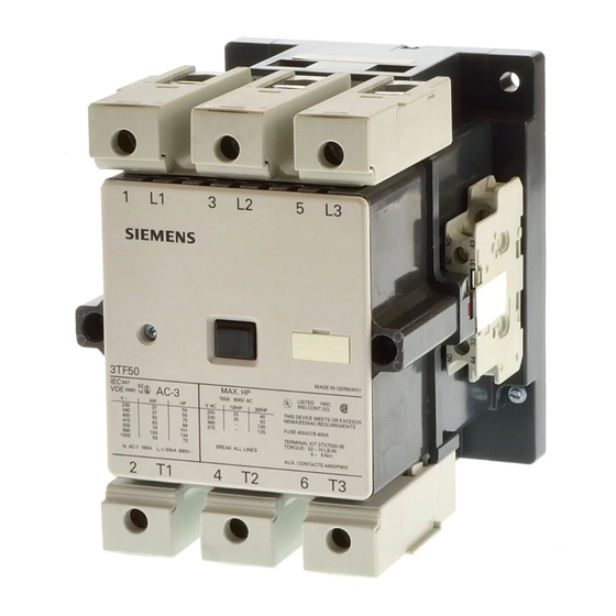 Siemens 3TF50 Manual Del Usuario