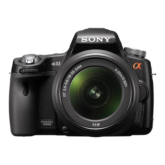 Sony SLT-A33 Manual De Instrucciones