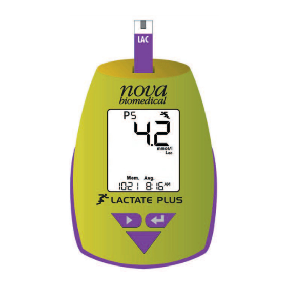 Nova biomedical LACTATE PLUS Instrucciones De Uso