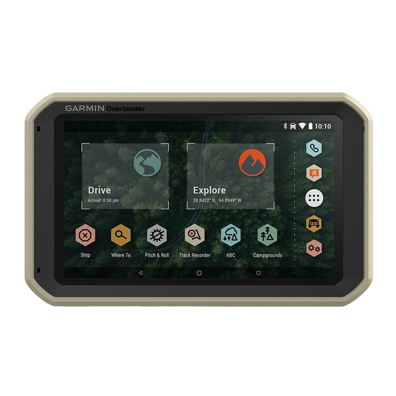 Garmin OVERLANDER Manuales