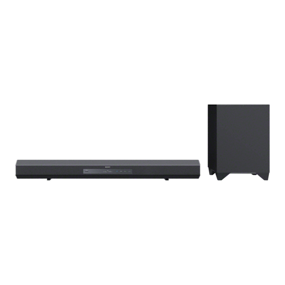 Sony HT-CT260H Manual De Instrucciones