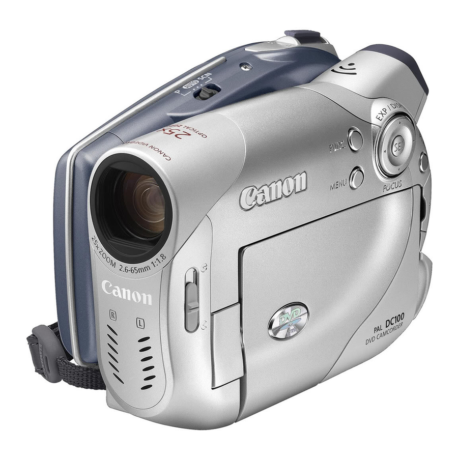 Canon DC100 Manual De Instrucciones