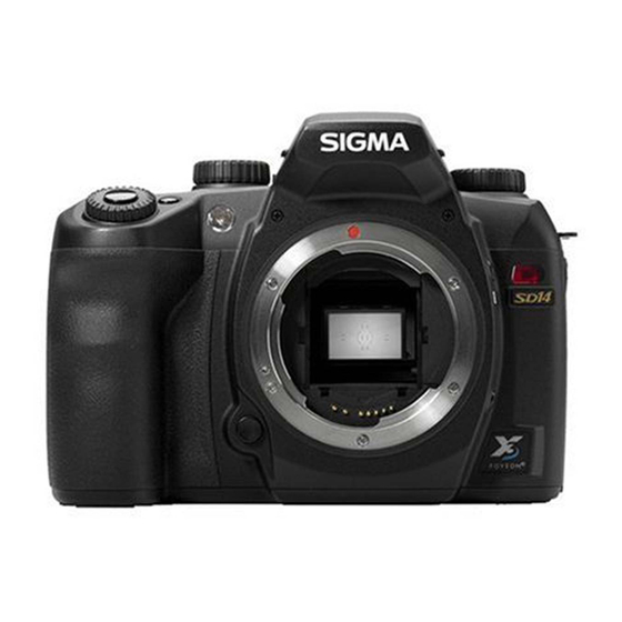 Sigma SD14 Manual Del Usuario