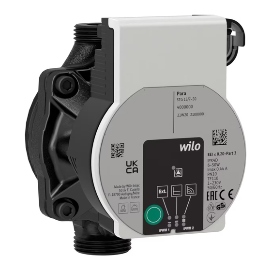Wilo Para Serie Instrucciones De Instalación Y Funcionamiento