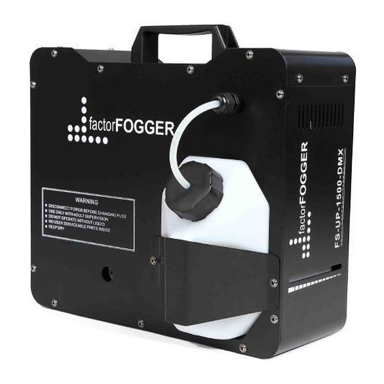 FACTOR FOGGER FS-UP-1500-DMX Manuales