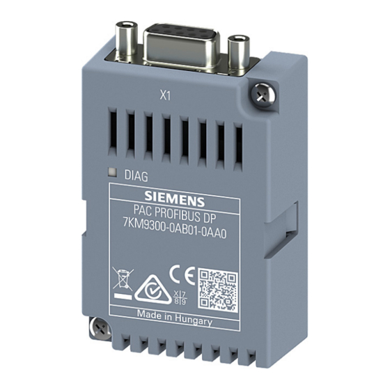 Siemens 7KM9300-0AB01-0AA0 Instructivo