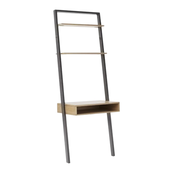 West Elm Leaning Wall Desk Shelf Instrucciones De Ensamblaje