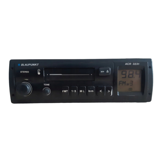 Blaupunkt ACR 3231 Instrucciones De Manejo