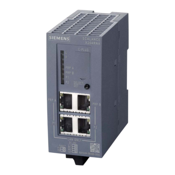 Siemens SCALANCE X204RNA Instrucciones De Servicio