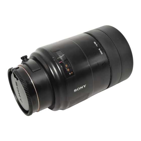 Sony SAL500F80 Manual De Instrucciones