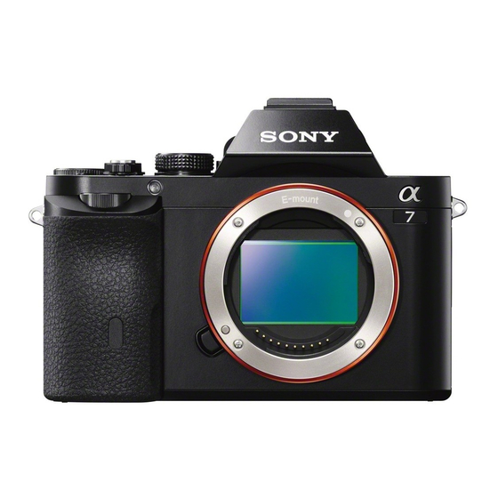 Sony a 7 Manuales