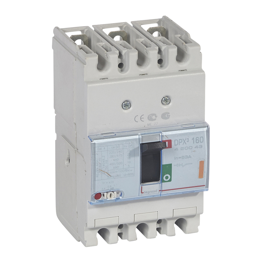 LEGRAND DPX3 160 Instrucciones De Montaje