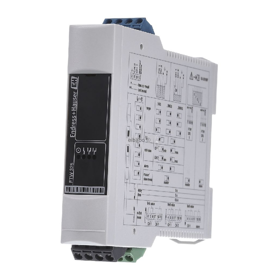 Endress+Hauser Nivotester FTW325 Manual De Instrucciones Abreviado