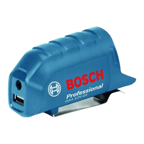 Bosch GAA 12V-21 Professional Manual Original