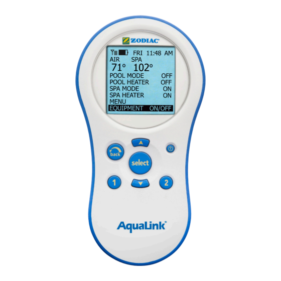 Zodiac AquaLink PDA Manual De Uso