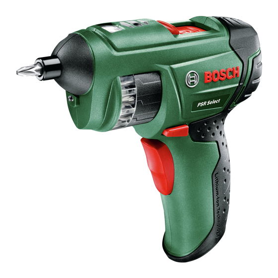 Bosch PSR Select Manual Original